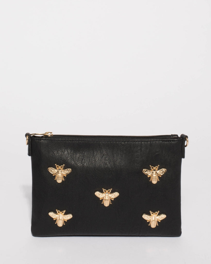 Black Bug Peta Chain Crossbody Bag