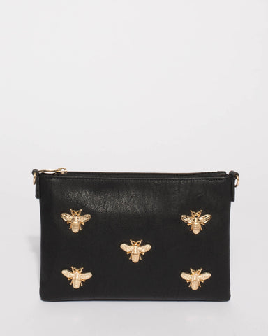 Black Bug Peta Chain Crossbody Bag