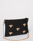 Black Bug Peta Chain Crossbody Bag