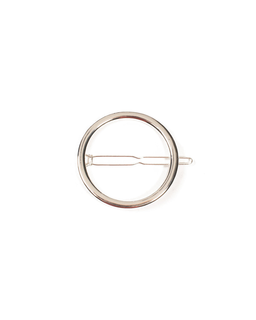 Silver Circle Hair Clip