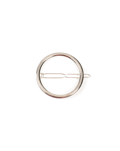 Silver Circle Hair Clip