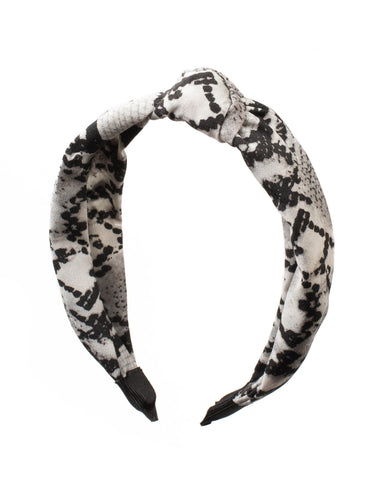 Grey Snake Knot Headband