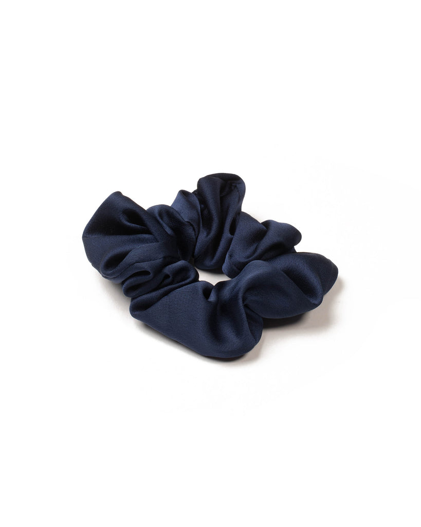 Blue Solid Scrunchie