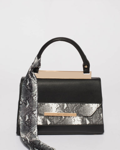 Black Snake Renee Top Handle Mini Bag