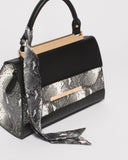 Black Snake Renee Top Handle Mini Bag