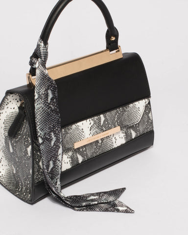 Black Snake Renee Top Handle Mini Bag