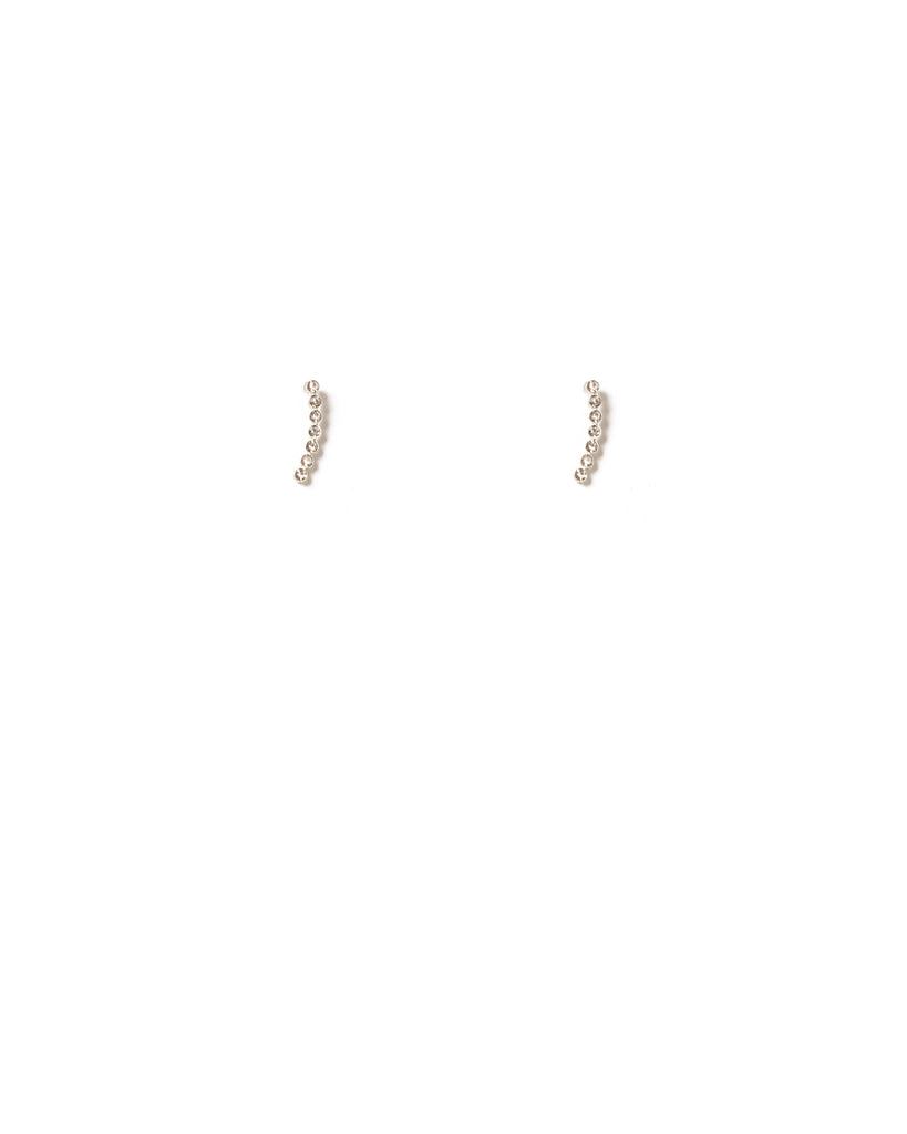 Crystal Silver Tone Diamante Mini Drop Earrings