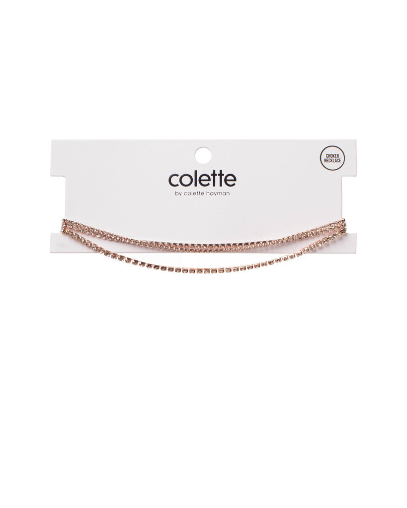Crystal Rose Gold Tone Diamante Cup Chain Pack