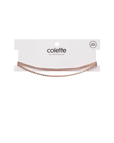 Crystal Rose Gold Tone Diamante Cup Chain Pack