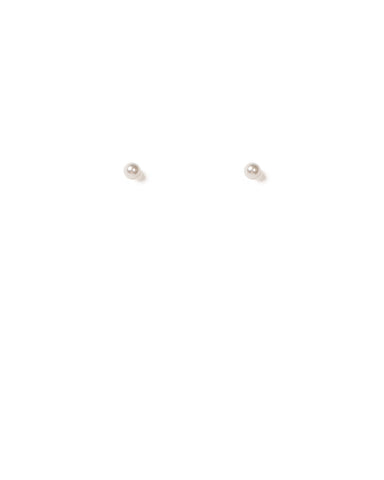 Ivory Gold Tone Mini Dome Pearl Stud