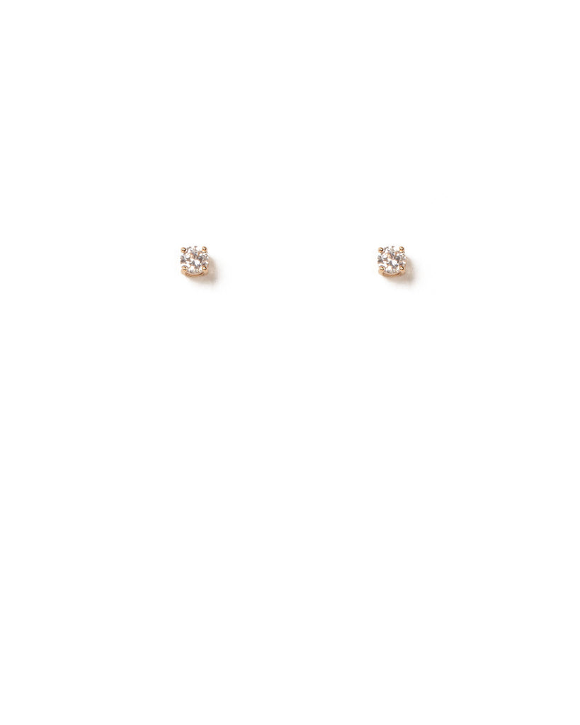 Crystal Gold Tone Crystal Claw Stud Earrings