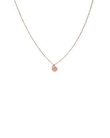 Crystal Rose Gold Tone Pave Bordered Filigree With Crystal Necklace