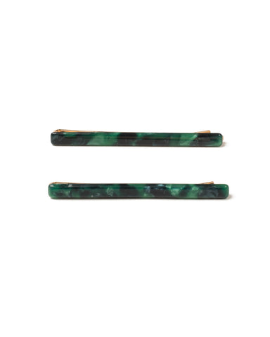 Green Large Hair Clip Pack