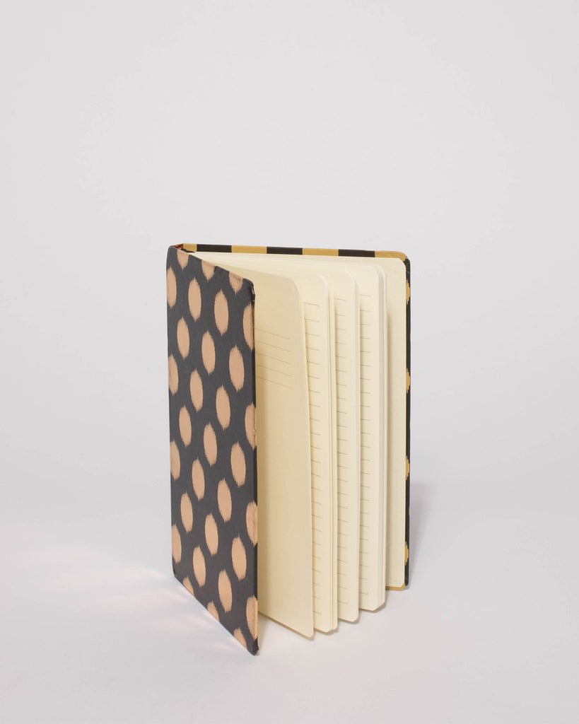 Black Metallic Polka Dot Note Book