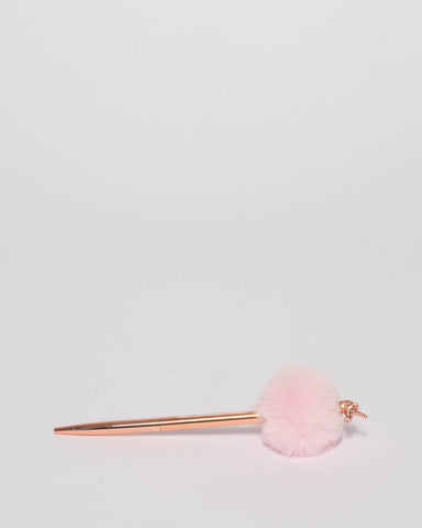Pink Unicorn Pom Pom Pen