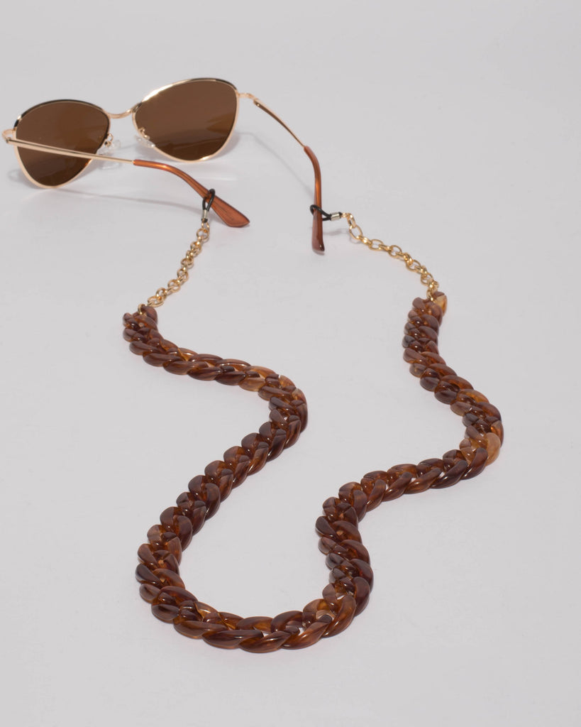 Brown Acrylic Sunglasses Chain