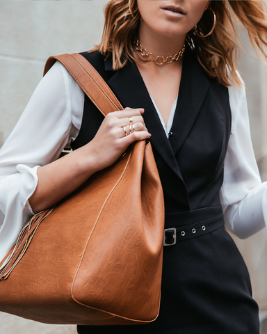 Tan Sahara Slouch Tote