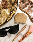 Gold Flipped Sequin Eye Mask